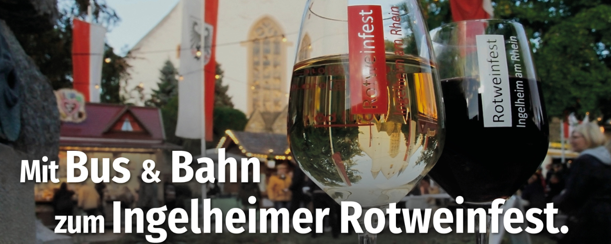Mit Bus und Bahn zum Ingelheimer Rotweinfest